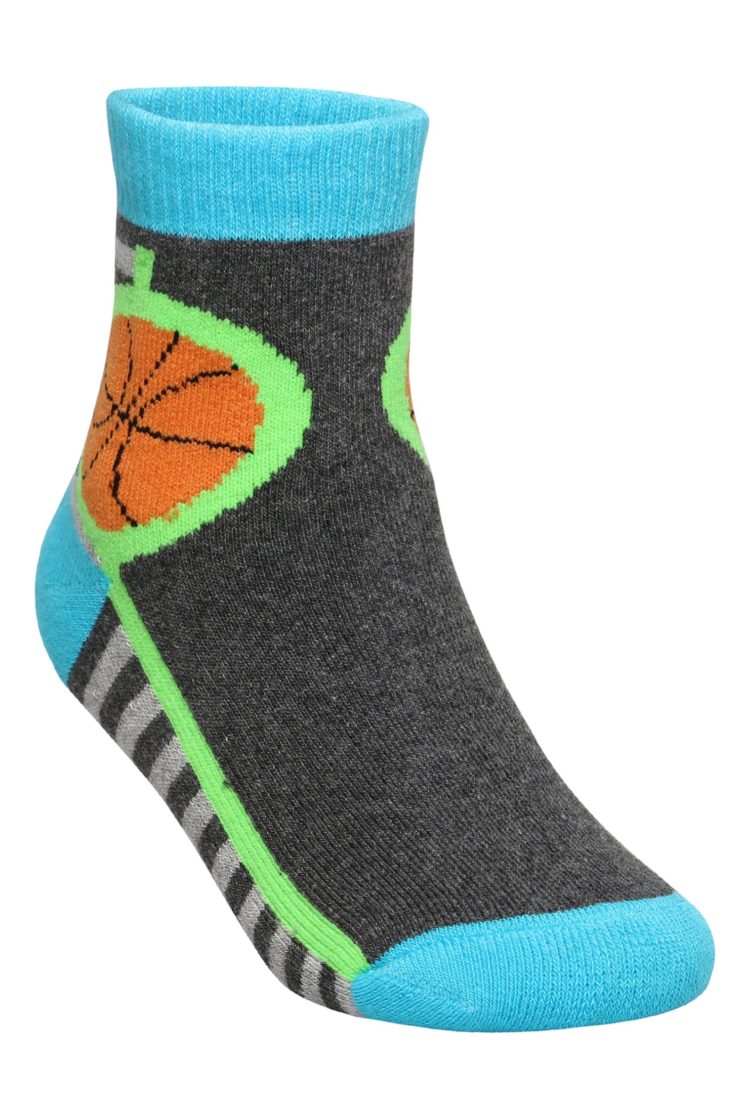 Supersox Regular Length Sports Socks for Kids,Made with Breathable,Anti Odour & Moisture Absorbent Combed Cotton with a Extra Durable Welt,Ideal For All Day Wear (Pack Of 5) (11-12 Years),Multicolour 4