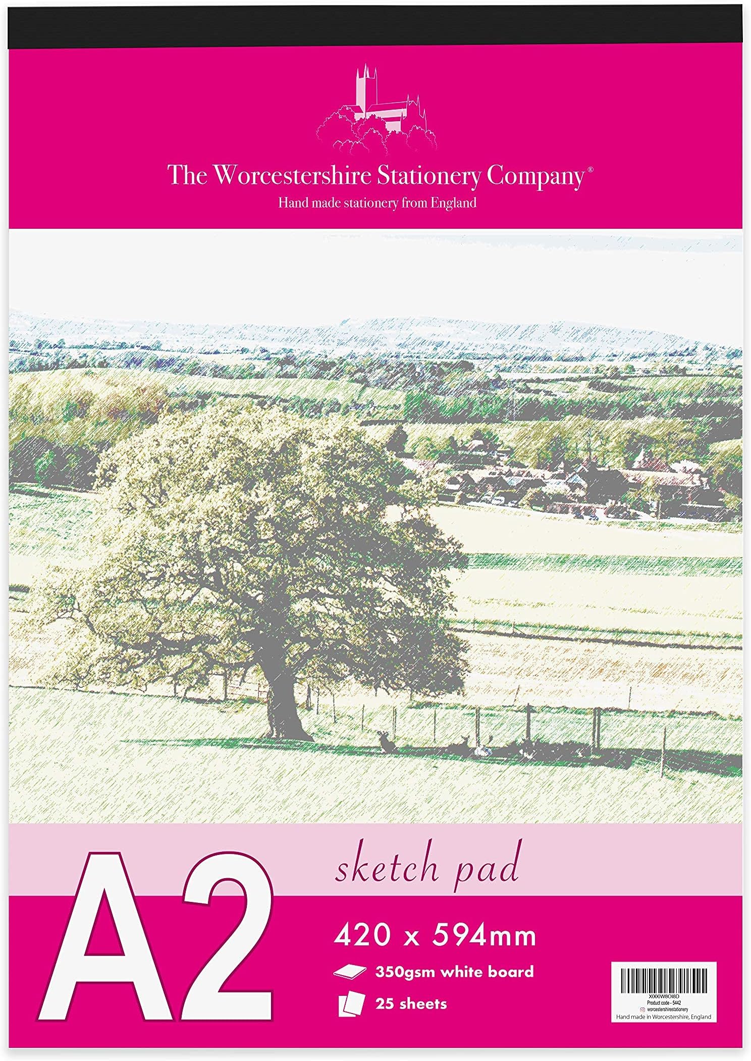 Sketch pad, 350gsm, (A2), 25 Sheets per pad