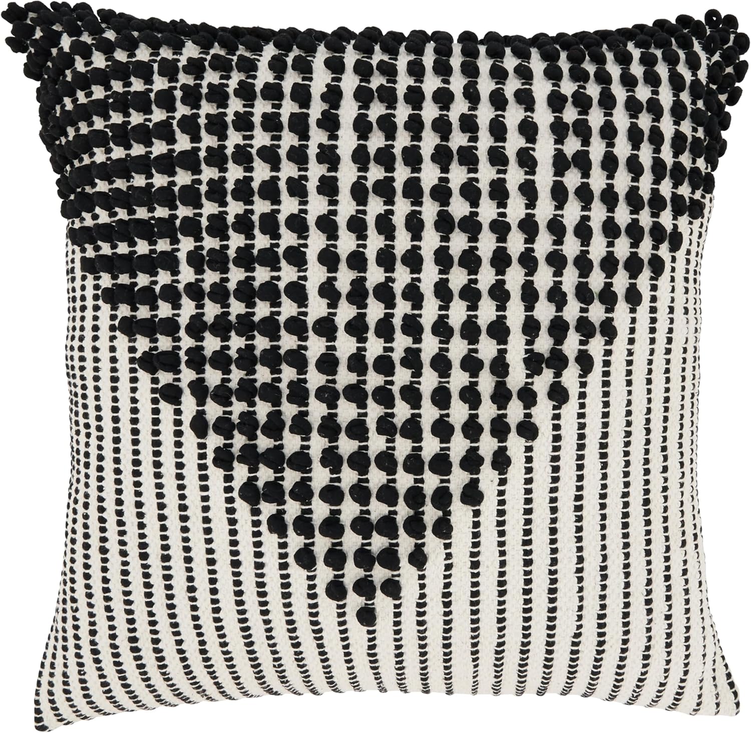 SARO LIFESTYLE Woven Diamond Pattern Down Filled Throw Pillow