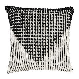 SARO LIFESTYLE Woven Diamond Pattern Throw Pillow Cover