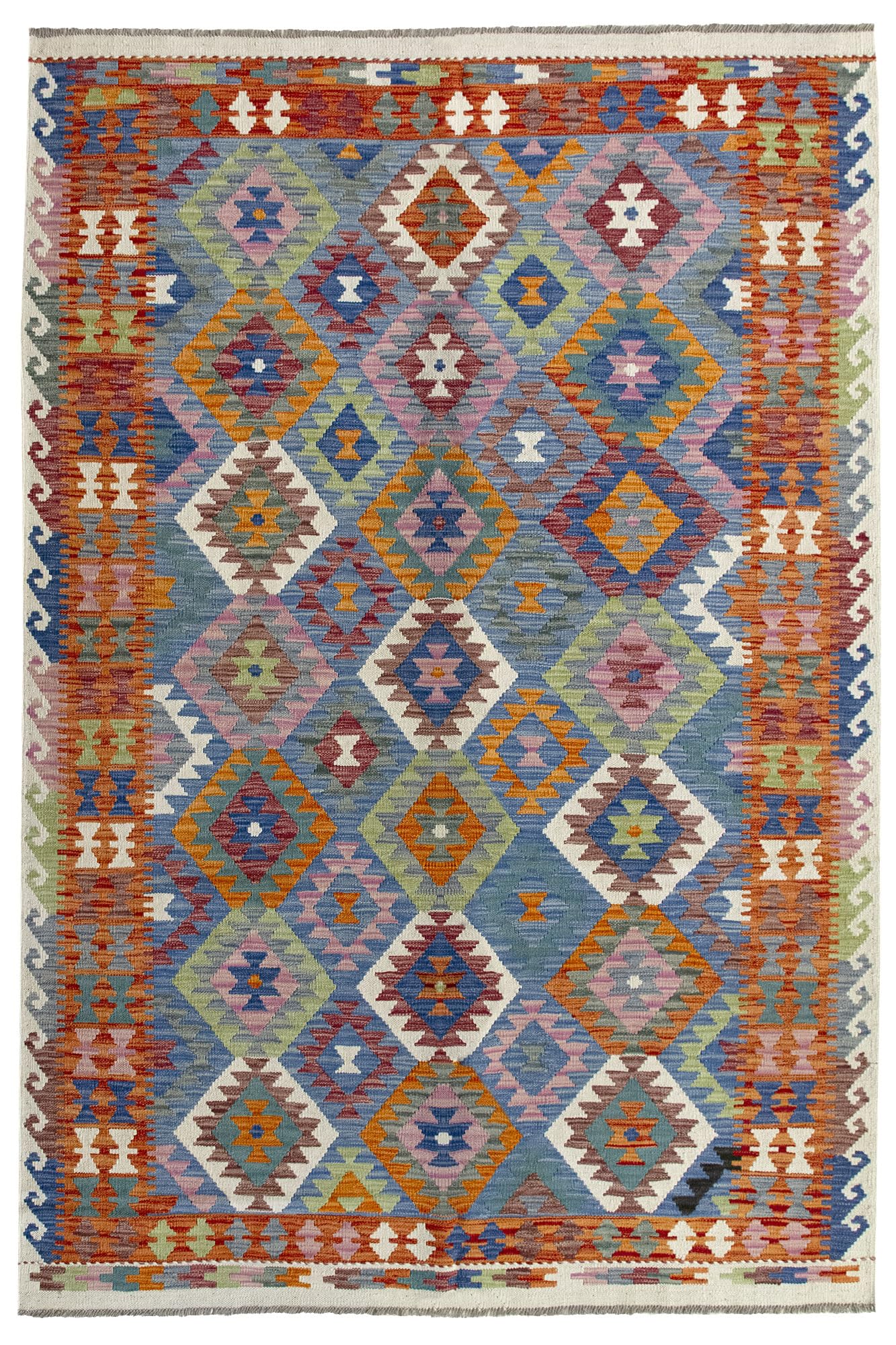HAMID -Tapis Kilim Herat, 100% Laine Tissée à la Main, Tapis Ethnique pour Salon, Chambre, Salle à Manger, (248x175cm)