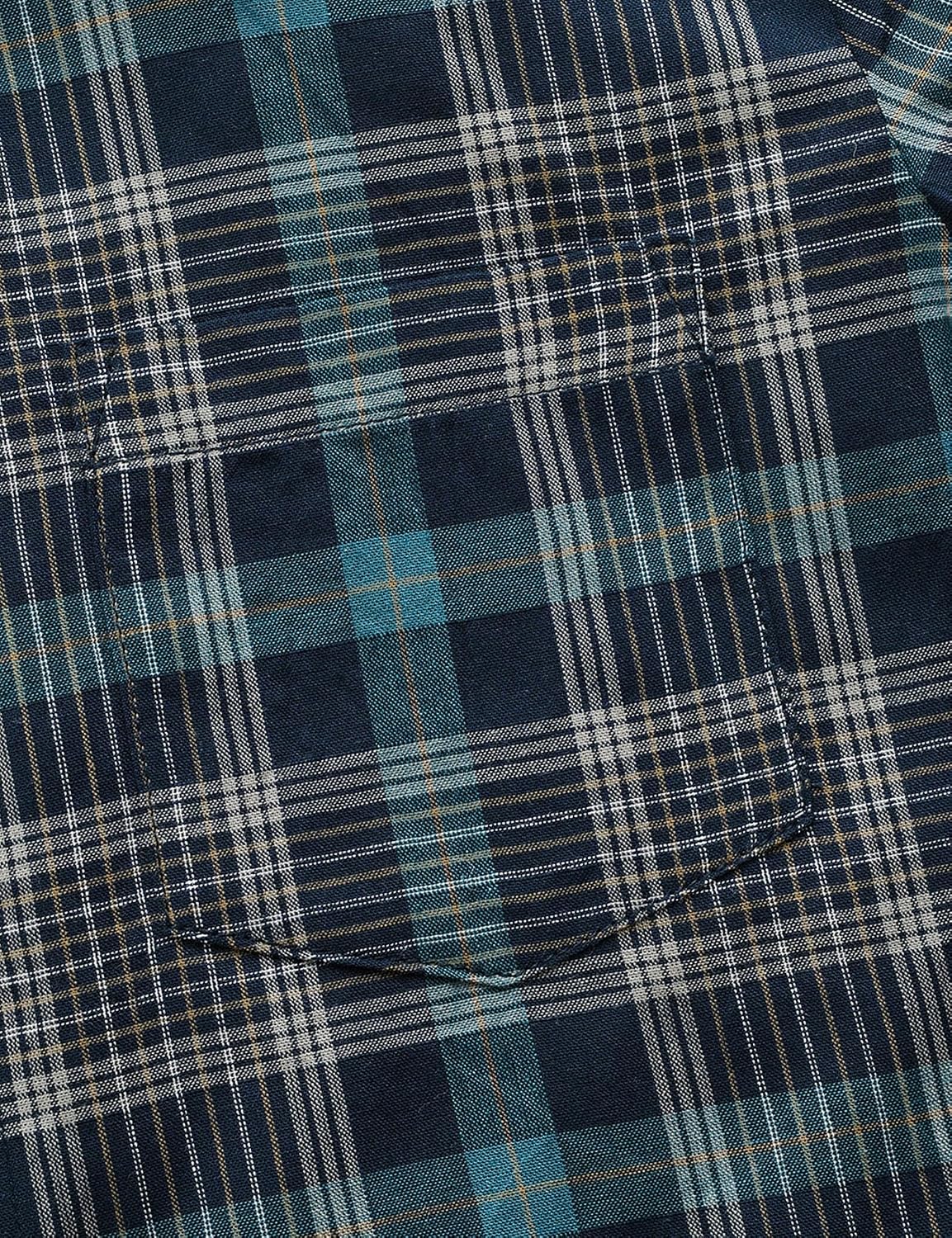 AOTIK Boys Plaid Button Down Shirt Casual Short Sleeve Summer Shirts