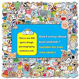 Stickers for Water Bottles, 200PCS Water Bottle Stickers for Kids, Waterproof Vinyl Stickers, Cute Stickers for Kids Classroom, Teacher Prizes Classroom Must Haves