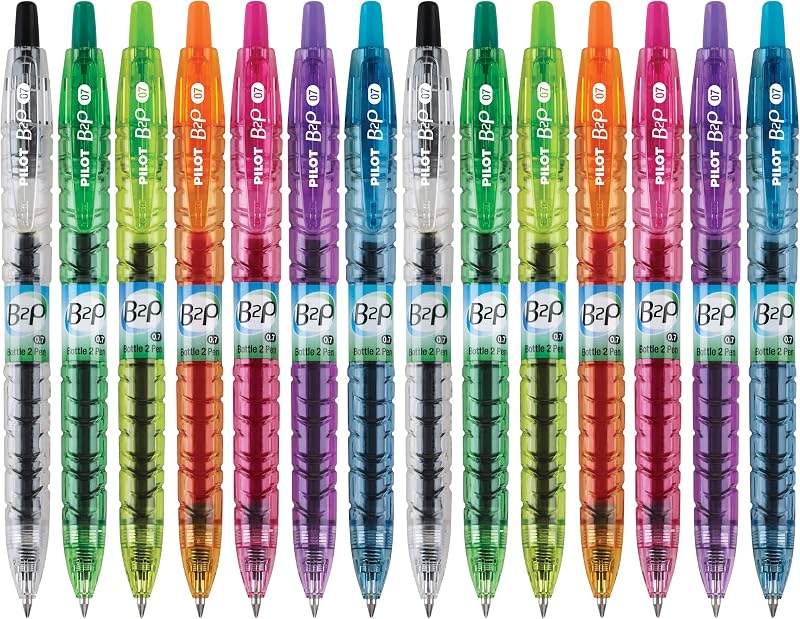 PILOT B2P Colors - Bottle to Pen Gel Pens, Assorted Color G2 Inks, 14-Pack