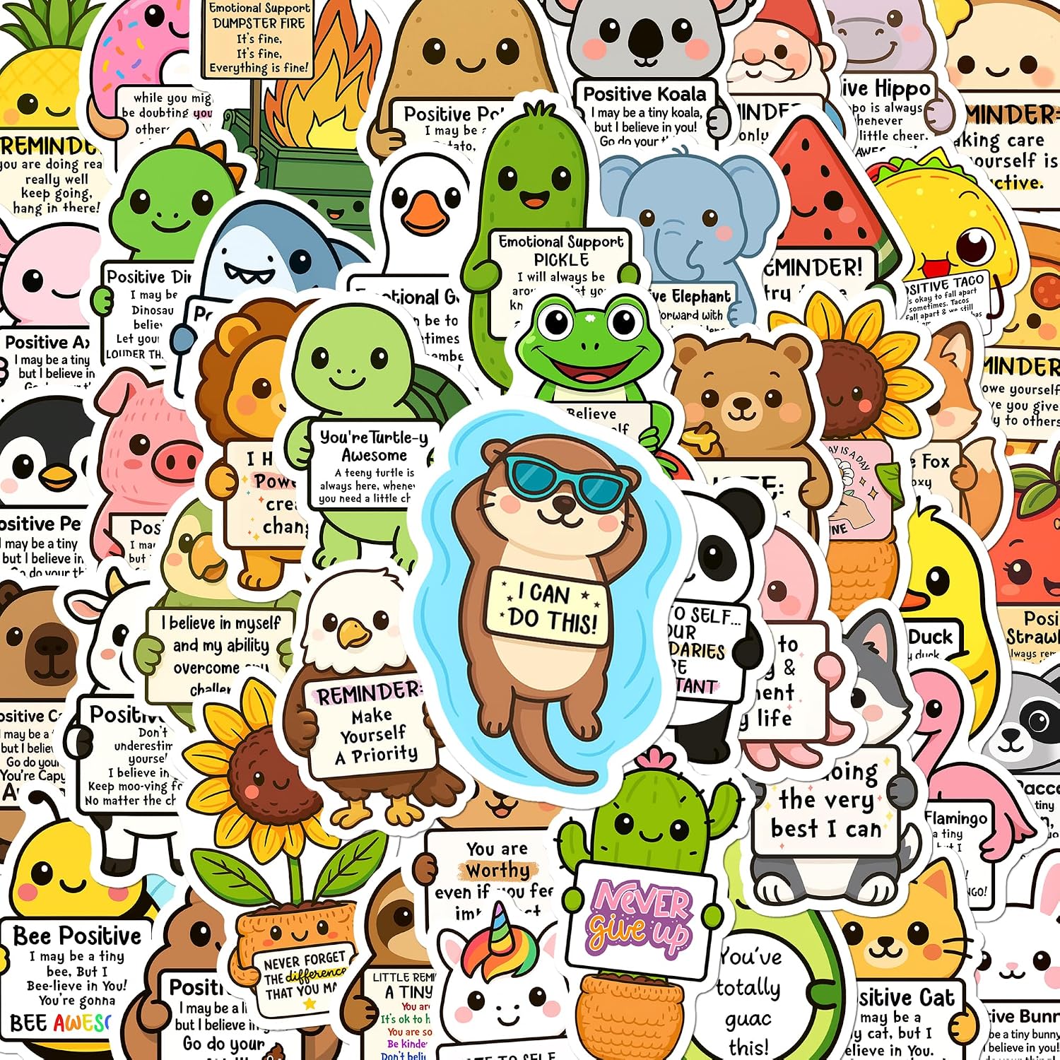 BEATRI Emotional Support Animal Stickers 50PCS Waterproof Vinyl