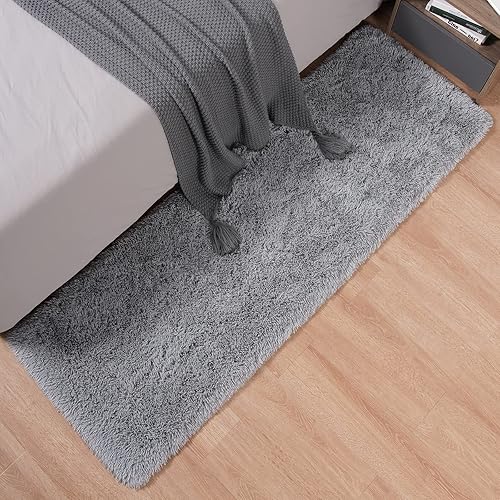 Miniatura 3 de Fosirug - Alfombras para dormitorio de felpa larga de 2x6 pies, tapete ultra suave y lanudo para sala de estar, alfombra de felpa para decoración