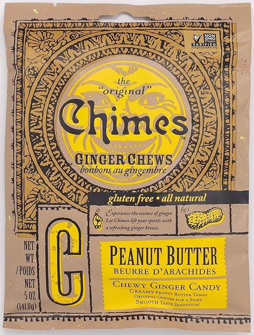 Chimes Peanut Butter Ginger Chews, 5 Ounce (Pack of 1