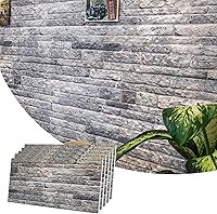 Vista 61 de Dundee Deco Paneles de pared 3D de ladrillo sintético, revestimiento, paneles de pared con aspecto de piedra roja y naranja, revestimiento de espuma