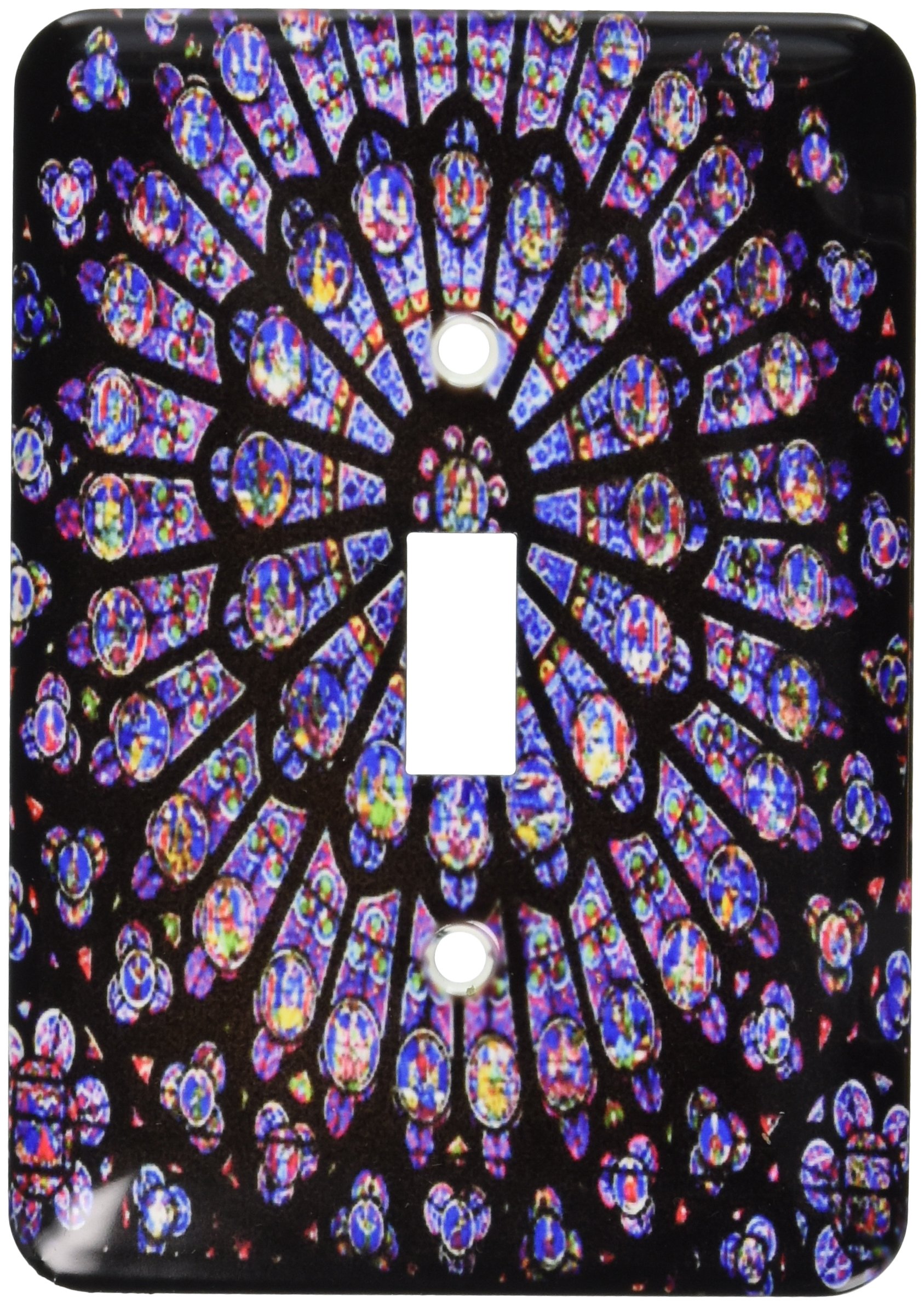 Interrupteur à bascule Cathédrale de notre Dame en verre teinté 3drose