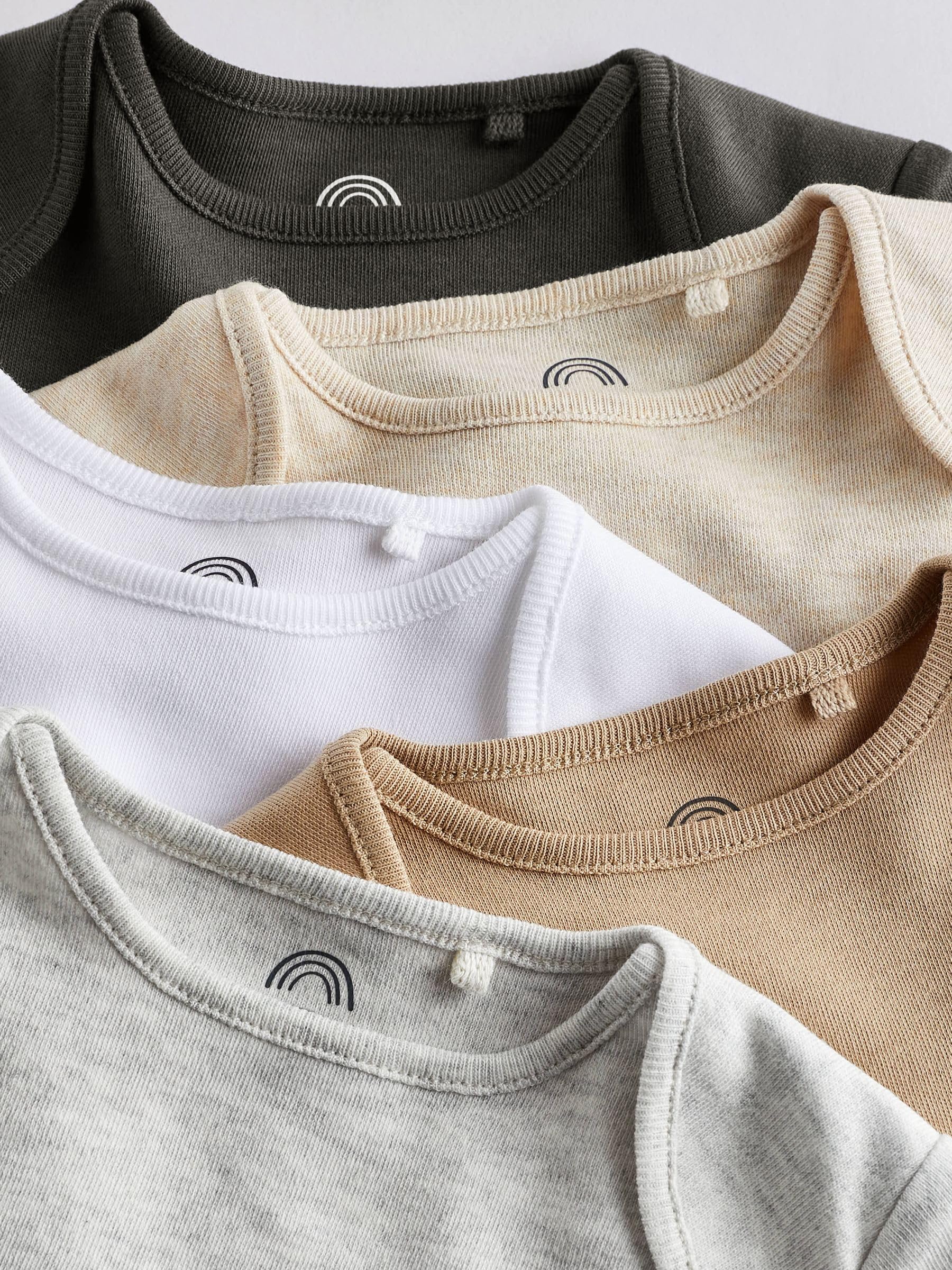 NEXT Noworodki unisex Zestaw 5 niezbędnych body niemowlęcych z krótkim rękawem