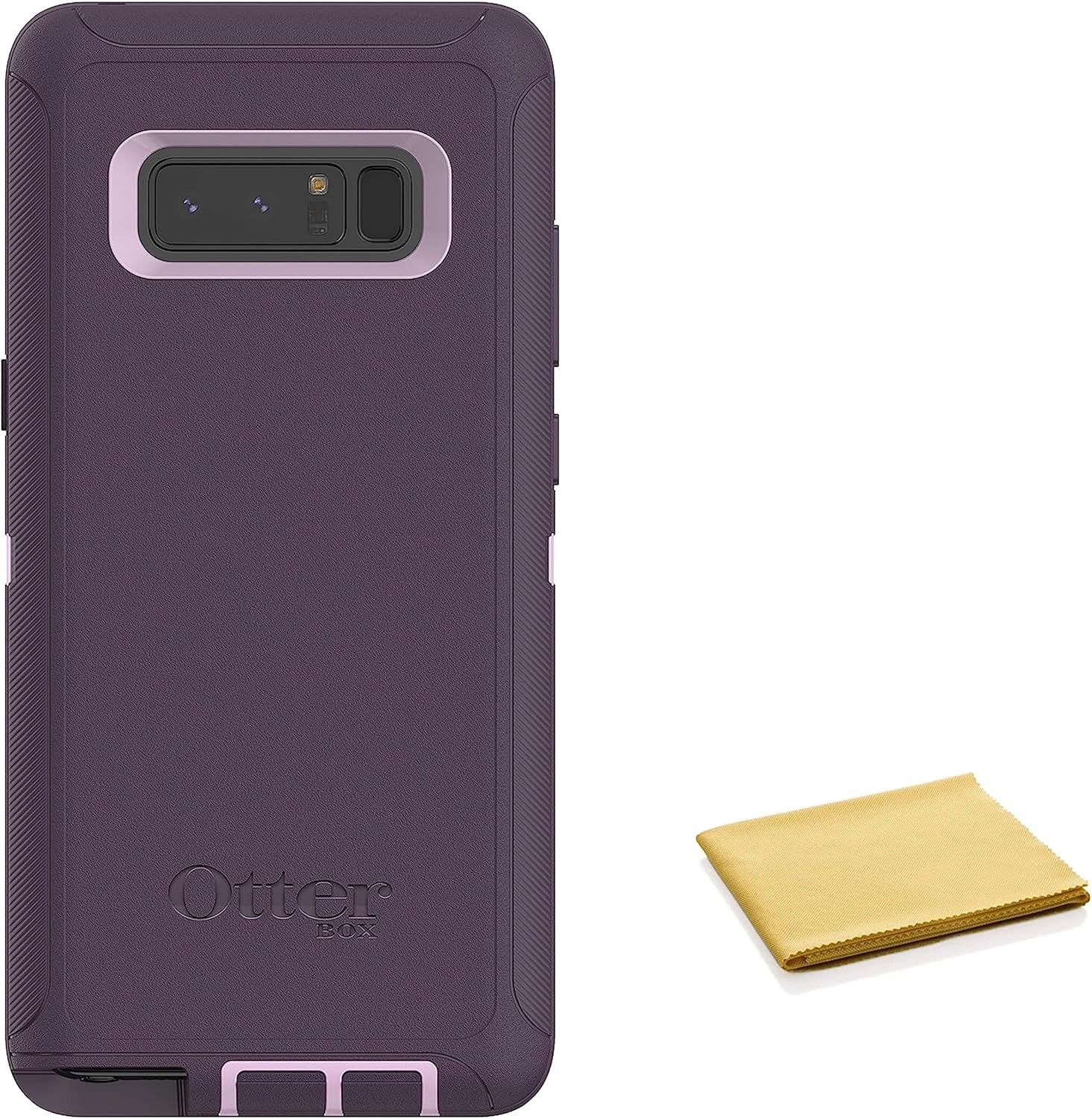 OtterBox Defender Series Screenless Edition Case for Samsung Galaxy Note8 with Cleaning Cloth - Case Only - Non Retail Packaging - Purple Nebula