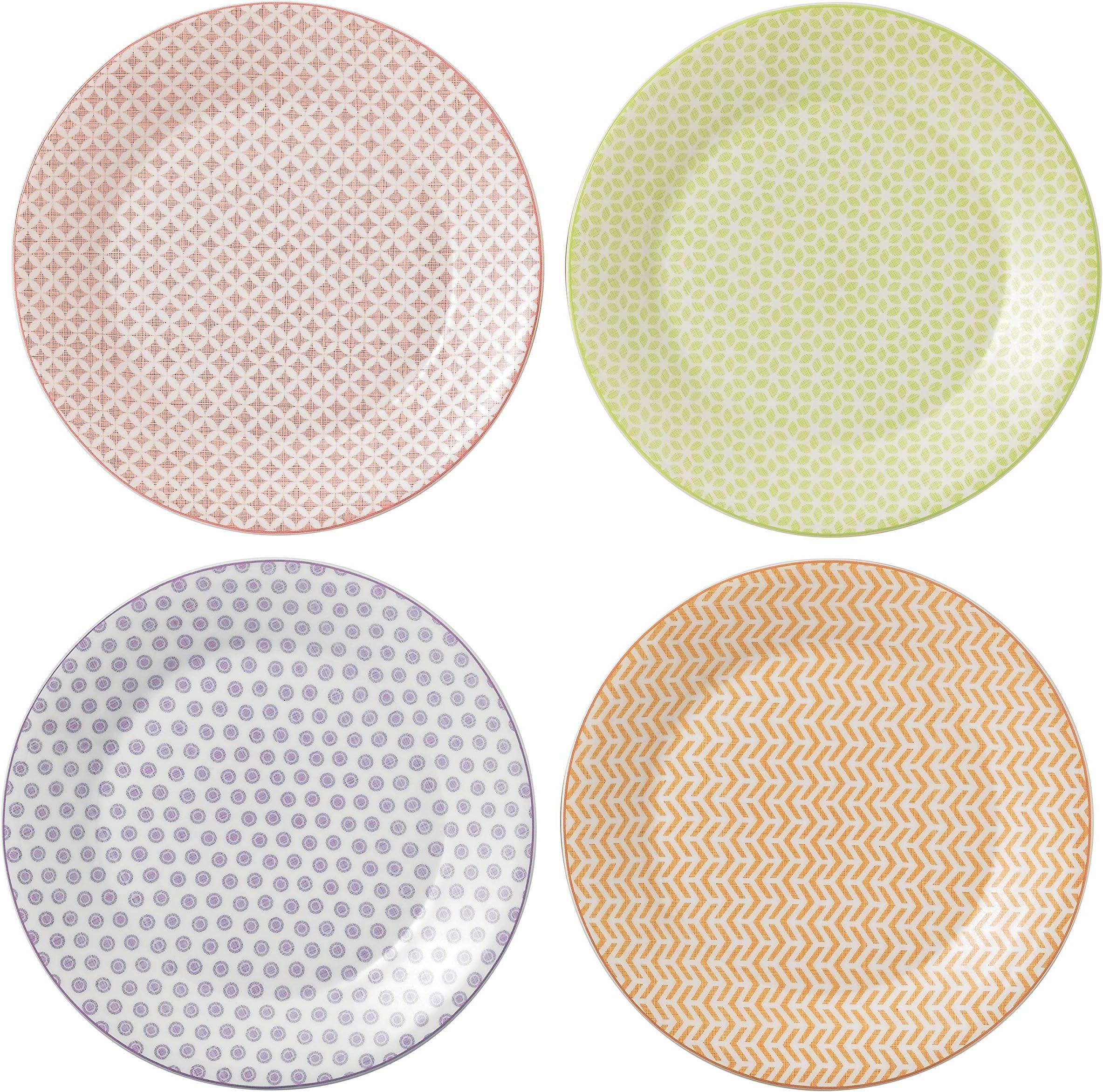 Royal DoultonPastels 23cm Side Plate Accent Set of 4, Porcelain Multi