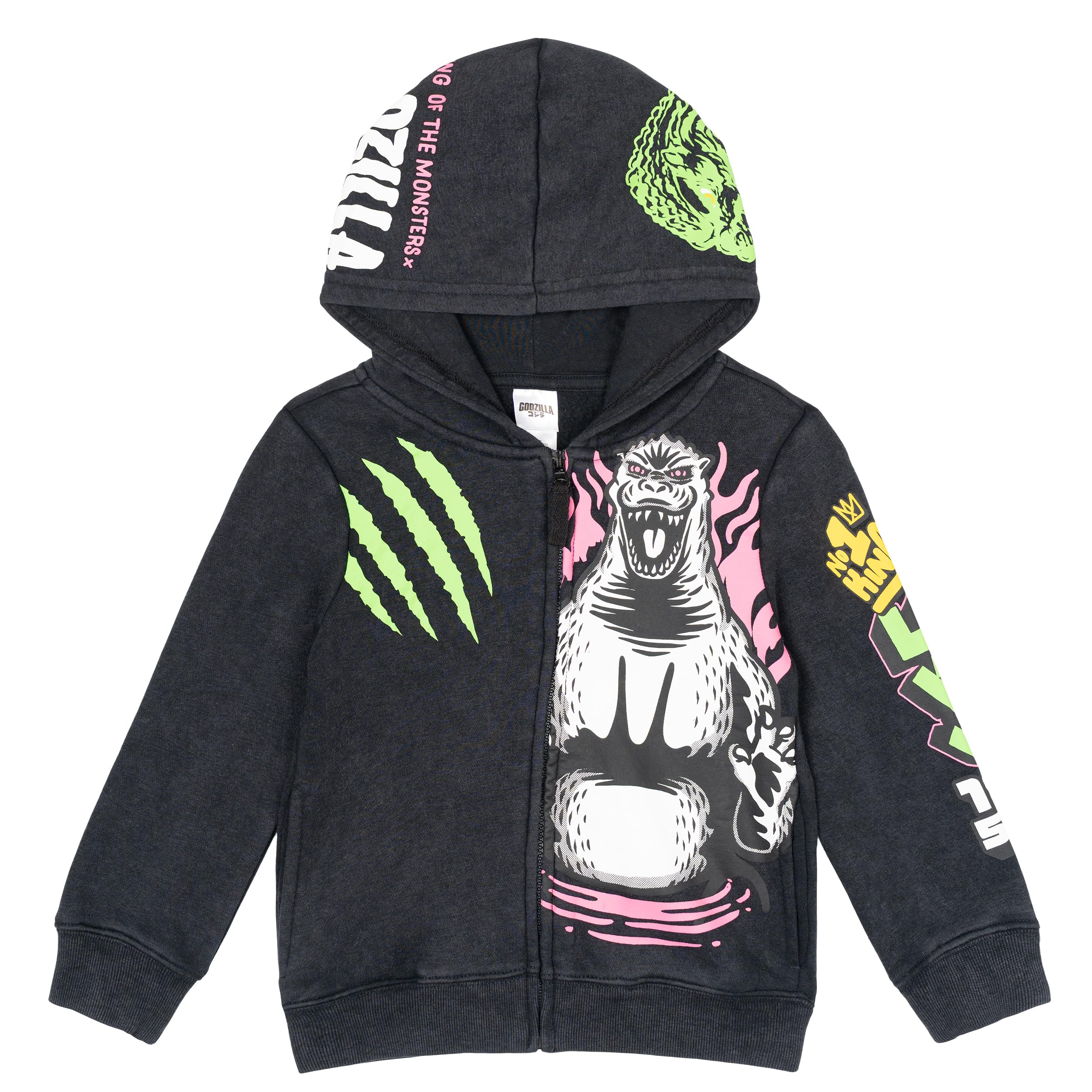 Godzilla Zip-Up Hoodie Toddler to Adult Sizes (4T - 2XL)