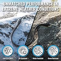 Vista 3 de GOEASY0312 Rubber Bungee Cords with Hooks - Heavy Duty Max Stretch 1.8X & Over 180 LBS Load, 100% EPDM Bungee Straps, 10", 15", 21", 31" (10 Pack)