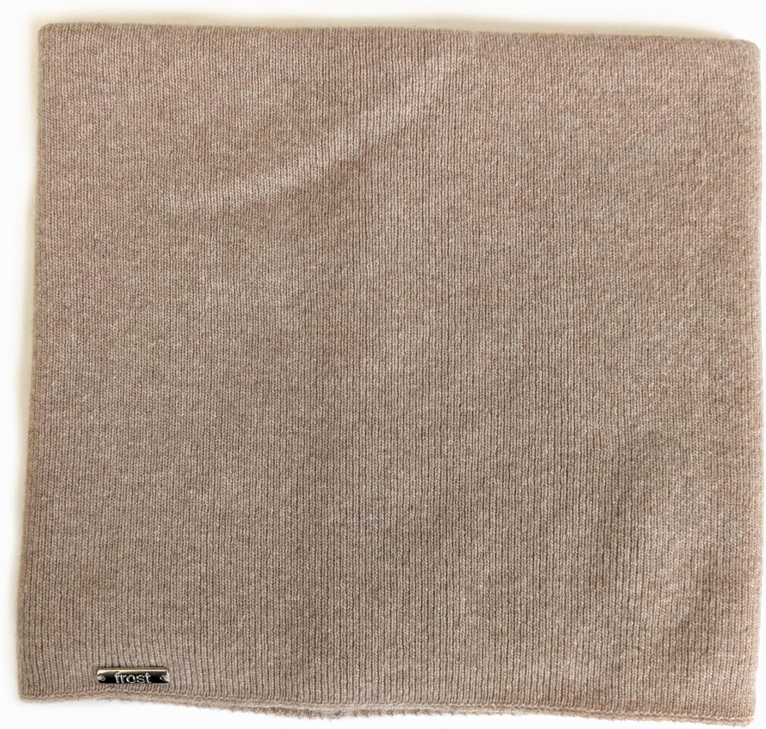 Frost Double Layer Merino Wool and Cashmere Neck Warmer, Stretchy Knitted Snood