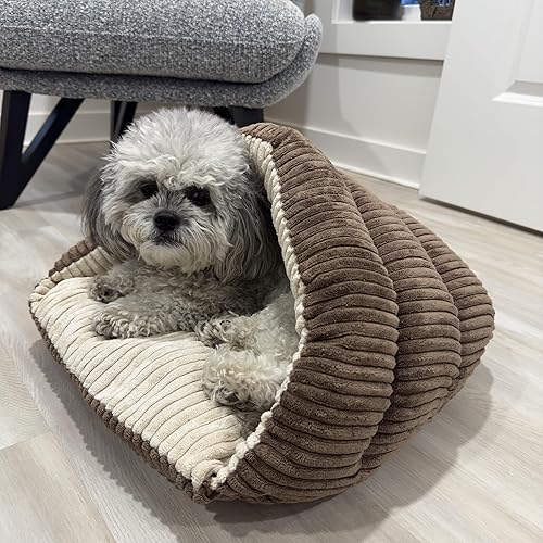 Miniatura 9 de SPOT Sleep Zone Cuddle Cave - Cama tipo cueva para gatos de interior y mini perros, duradera, cómoda, lavable para gatitos y cachorros de menos de