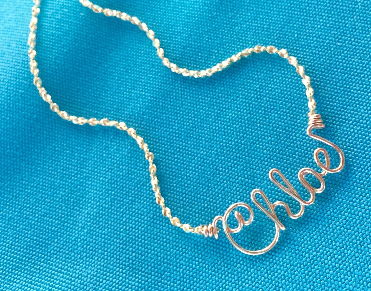 Personalized Wire Name Necklace or Anklet~Silver or Gold~Music Note~Treble Clef~Charm w/Birthstone Crystal~Any Name~Great gift for the musician in your life
