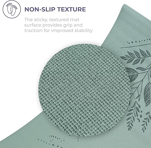 Miniatura 3 de Ascend - Tapete de yoga prémium de 0.236 in de grosor, 72 x 24 pulgadas, estampado sólido o reversible, antideslizante, resistente a desgarros,