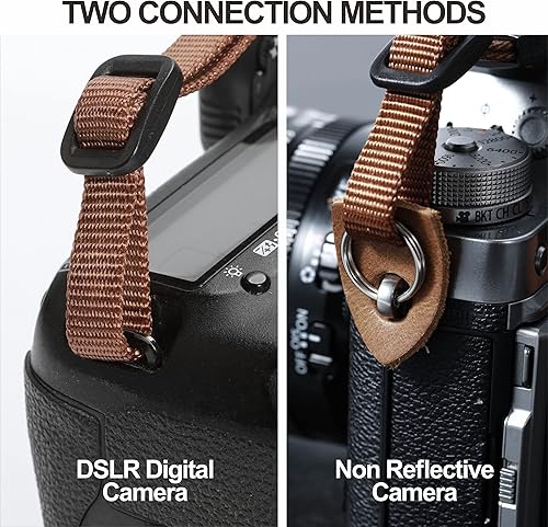 Miniatura 3 de Padwa Lifestyle Correa de cámara a rayas, de 1.5 pulgadas, suave tejido de cuerda de algodón, correa de hombro para fotógrafos y todas las cámaras