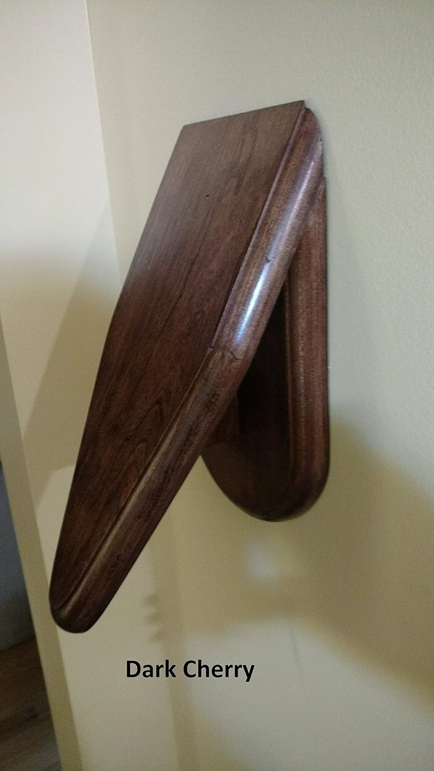 Deer European Euro Skull Mount Display, Wall Pedestal, Solid Wood (Dark Cherry)