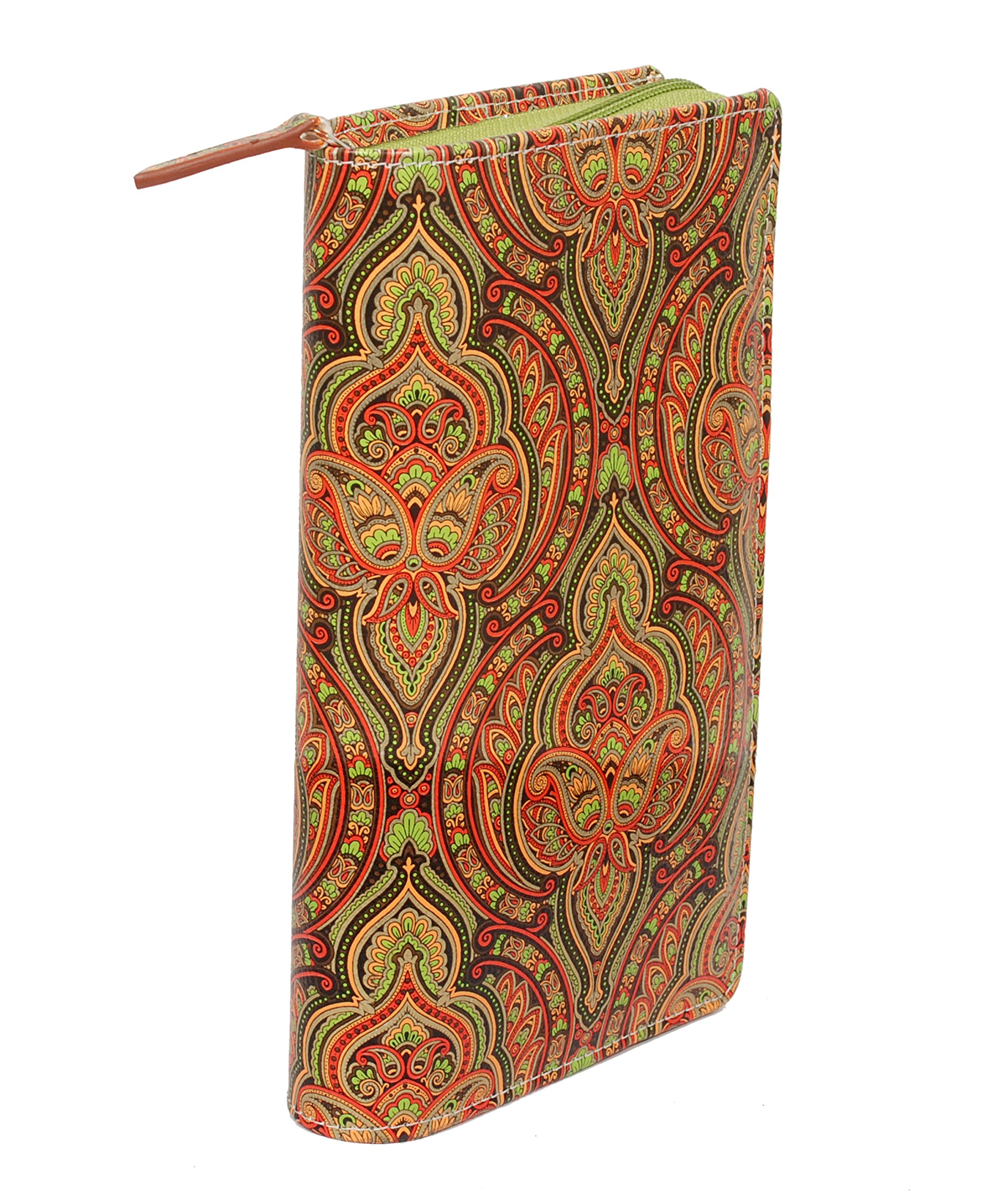 sukeshcraft RFID Safe Wallet for 6 Passports,3 Credit Card,3 Membership Card,6 I.D.Cards,4 Slip in Pocket (Light Green)