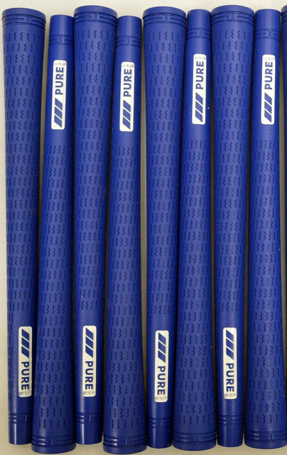 Pure 8 Pro Rubber Golf Grips Standard Blue Sports