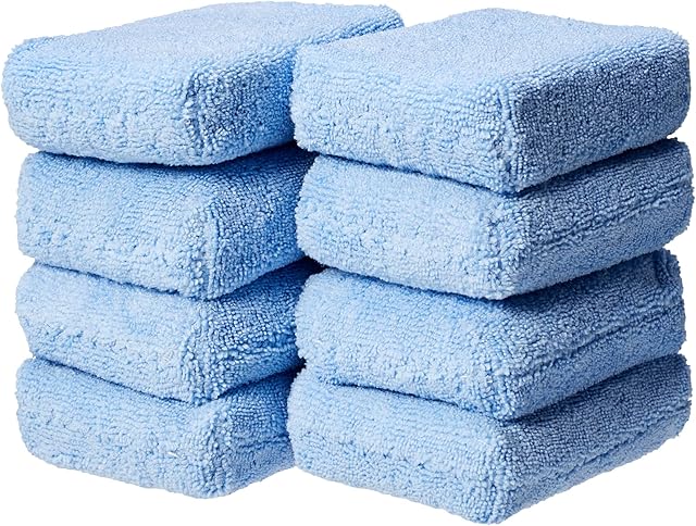 Amazon Basics Microfiber Applicators, Blue - 8-Pack