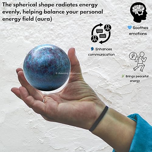 Vista 397 de Amazing Gemstone Black Tourmaline Crystal Ball with Stand - 2" Inches Crystal Sphere Meditation Balls for Witchcraft and Decorative Balls