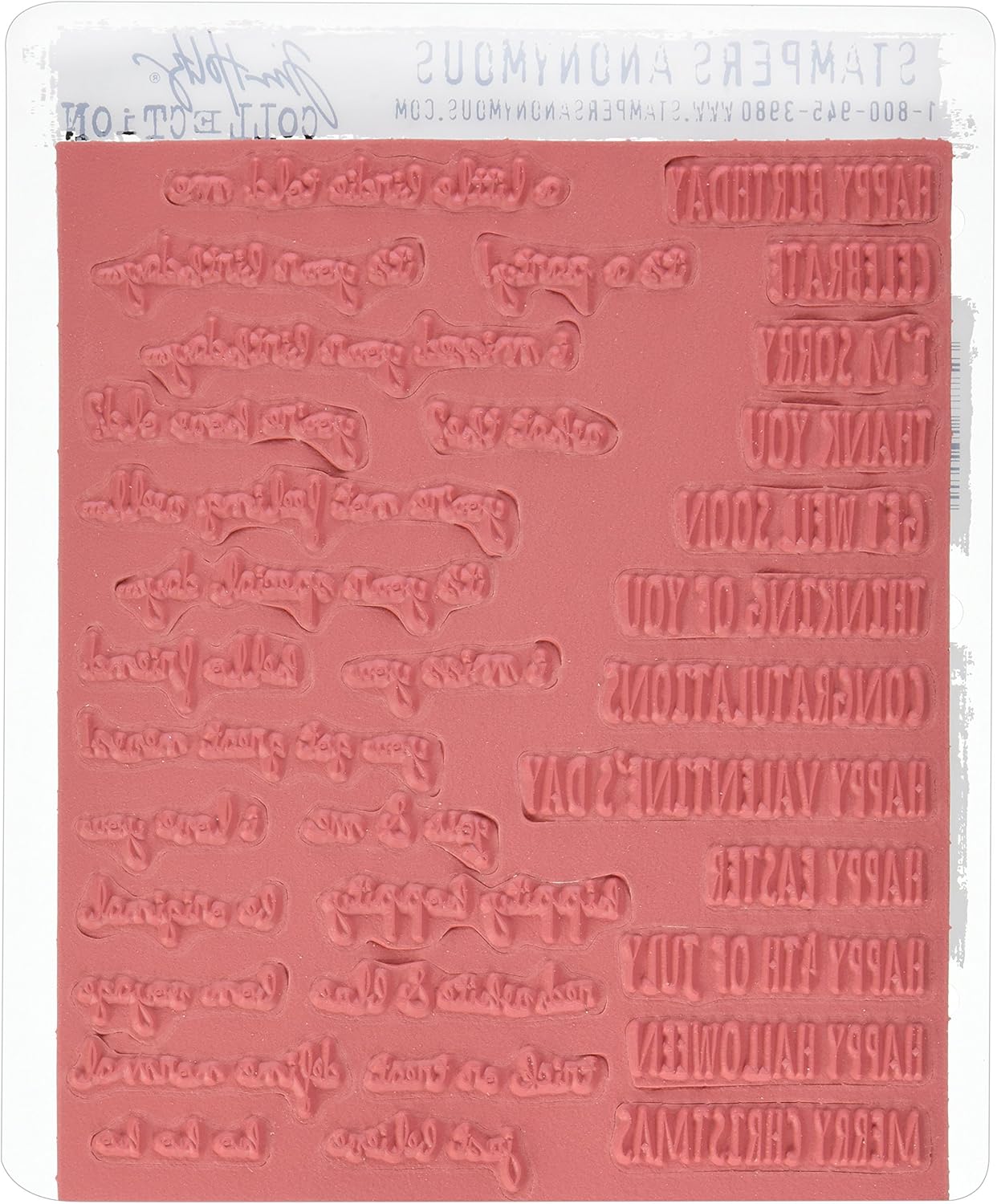 Stampers Anonymous Tim Holtz Cling Stamps 7"X8.5", Crazy Talk