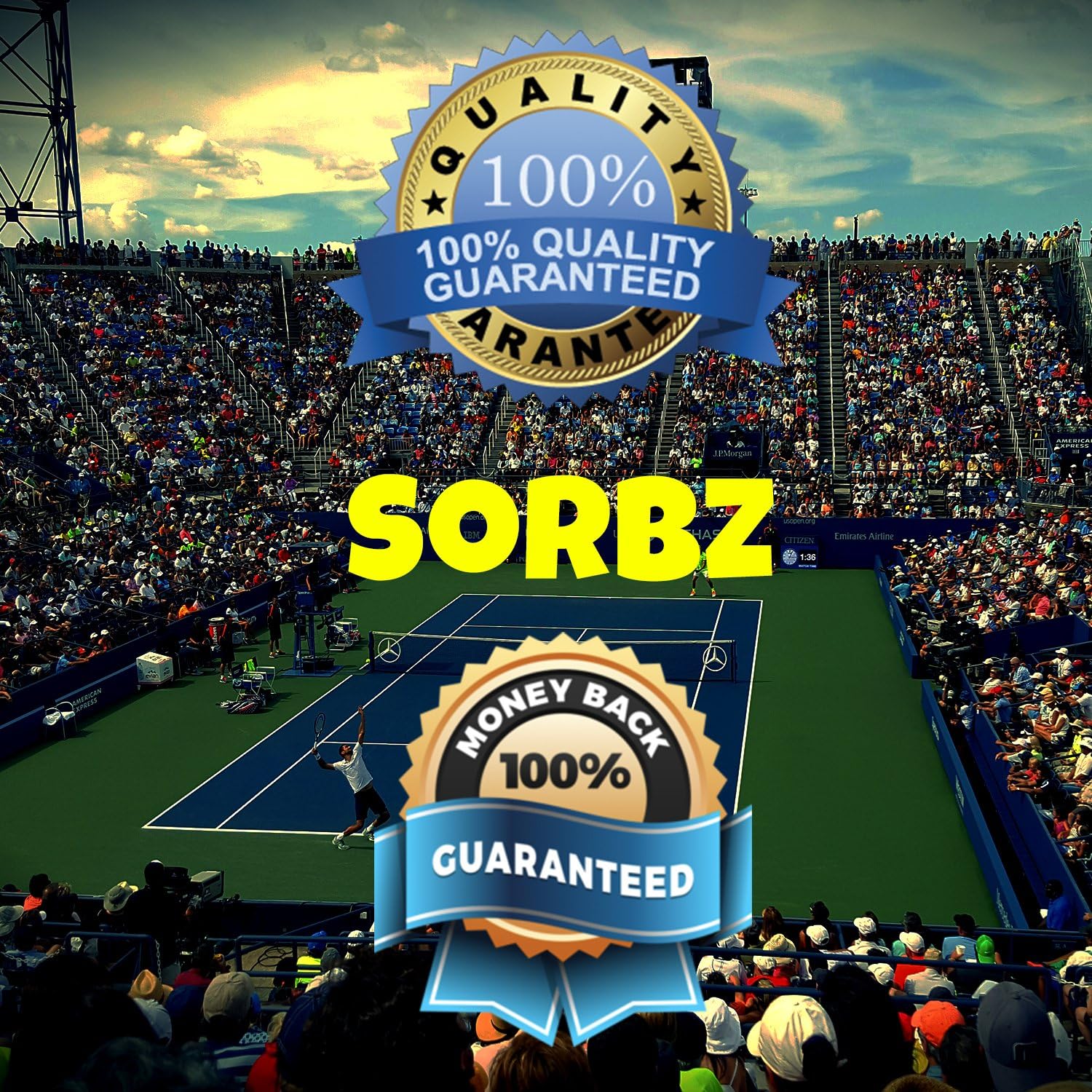 Sorbz Tennis Dampeners - Super 12 Pack - Have Fun and Personalize Your Racket with Shock Absorbers - Perfect Tennis Gift (Aces) : Sports & Outdoors