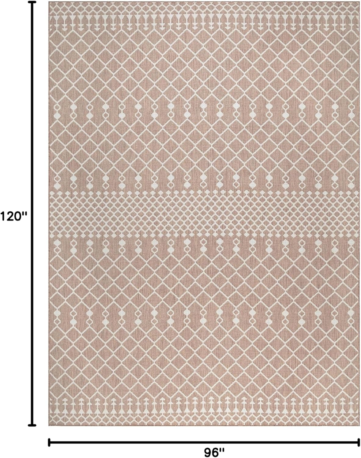 Nourison Home Positano Beige 8' x 10' Area Rug - Easy Clean, Non Shedding, Bed Room, Living Room, Dining Room, Kitchen (8' x 10')