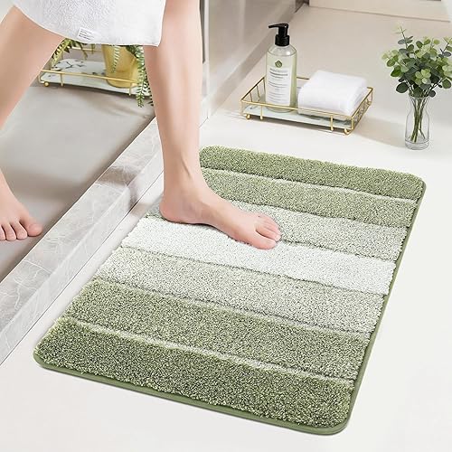 Miniatura 27 de COSY HOMEER Alfombras de baño de 24"x17", tapete de baño ultra suave y absorbente con respaldo de TPR antideslizante, lavable a máquina, alfombra
