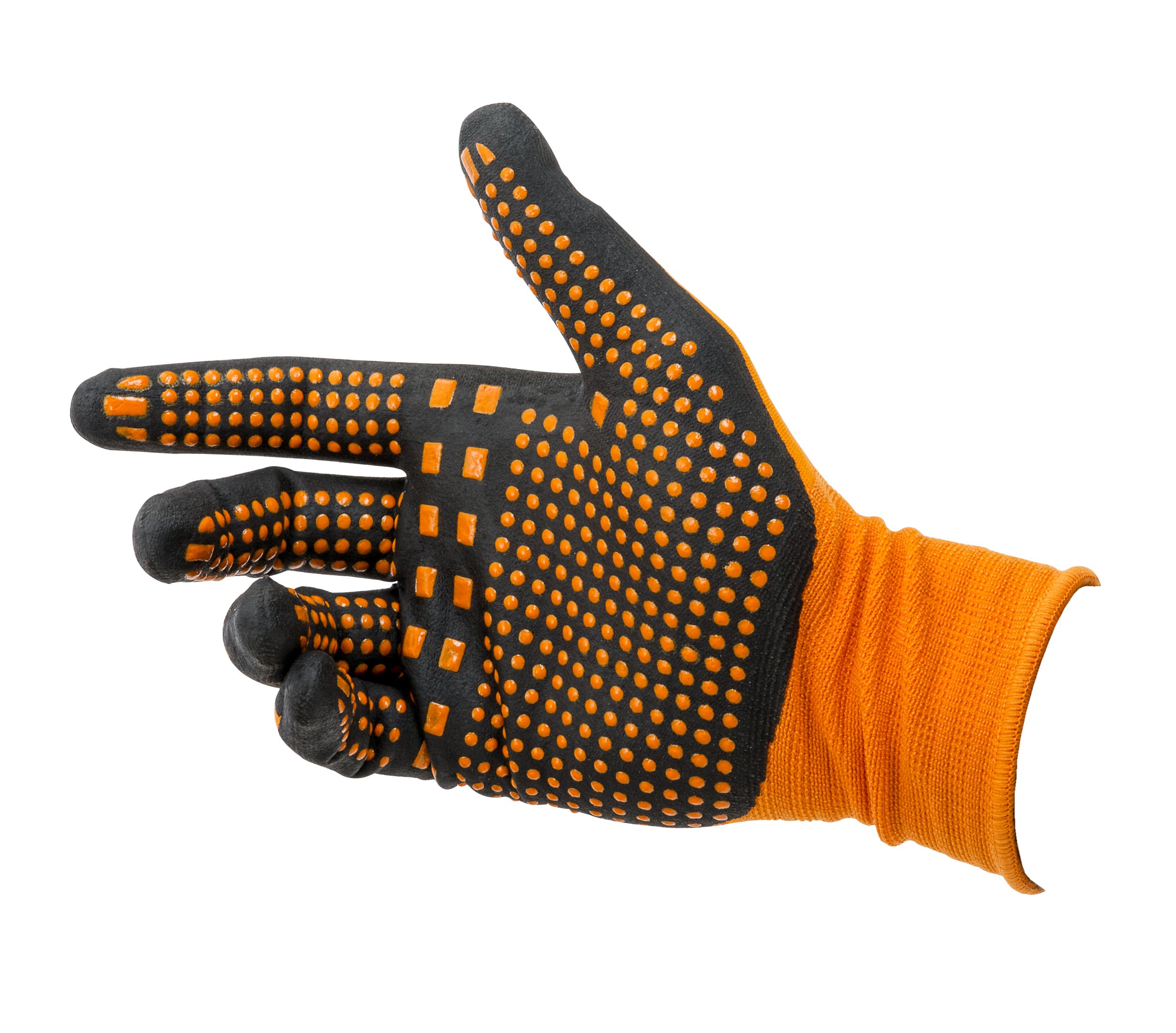 MidWest Gloves & Gear 94-L-L-AZ-12 Mens MAX Grip, Single Pair, Orange
