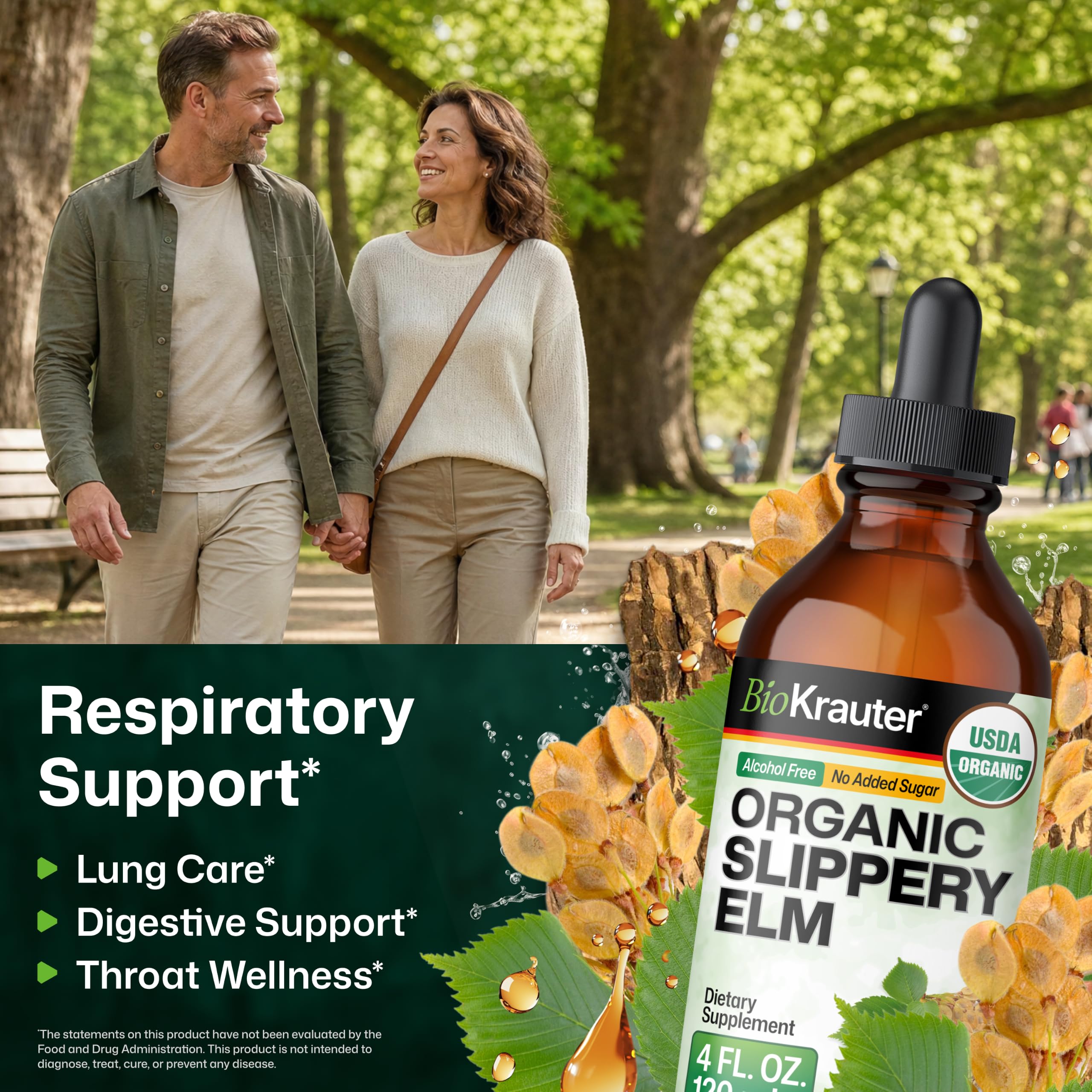 USDA Organic Slippery Elm for Digestive Support, Lung & Throat - 4 Fl.Oz — Amazon image 2