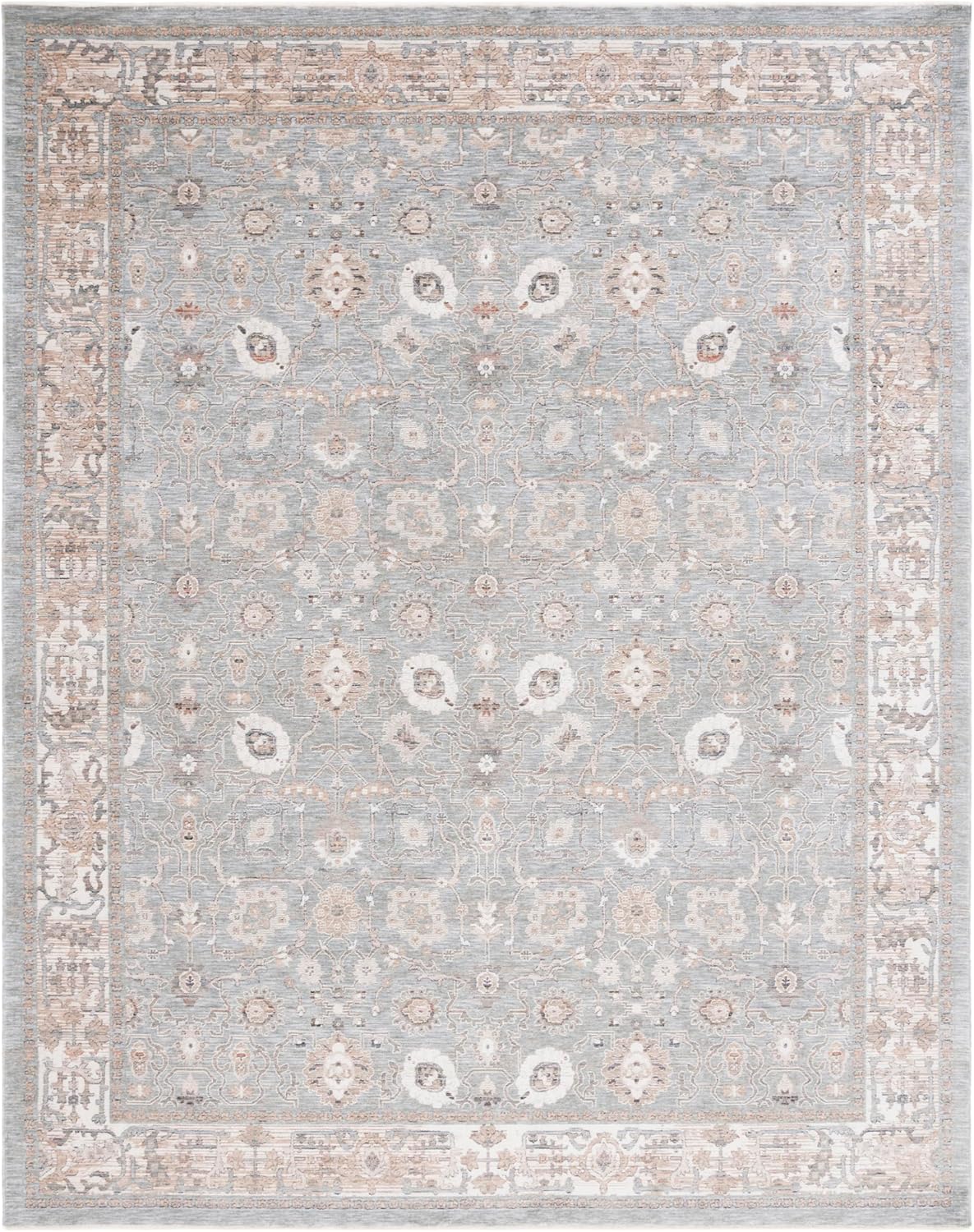 SAFAVIEH Area Rug 8x10 - Harlow Collection - Large - Ivory Grey & Sage, Vintage Oriental Design, Slip Resistant & Easy Cleaning, Ideal for Living Room, Bedroom, Office, Dining Space (HAR104A)