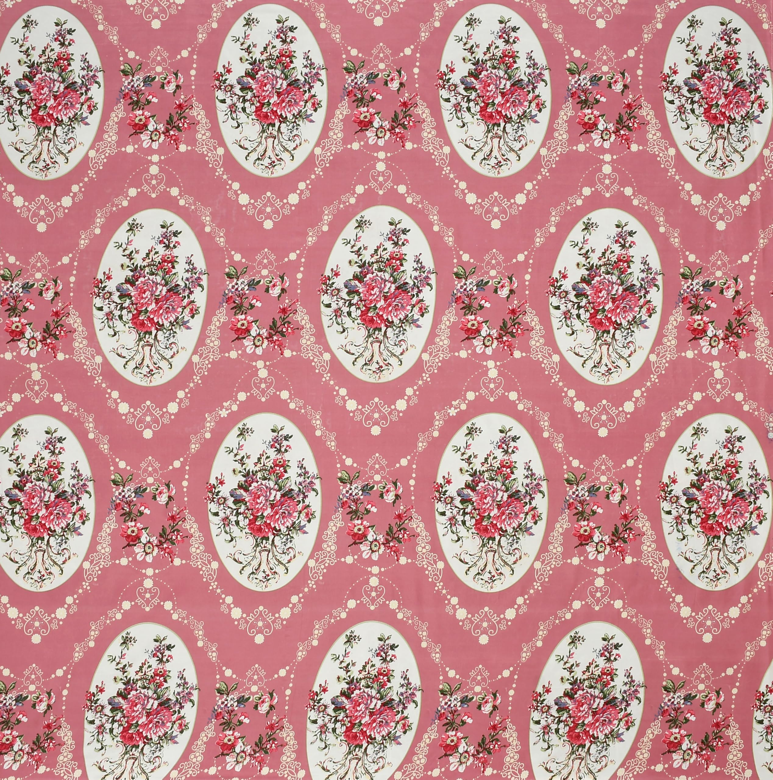 Floral Diwan Cover Set - Glace Cotton, Multicolor -4