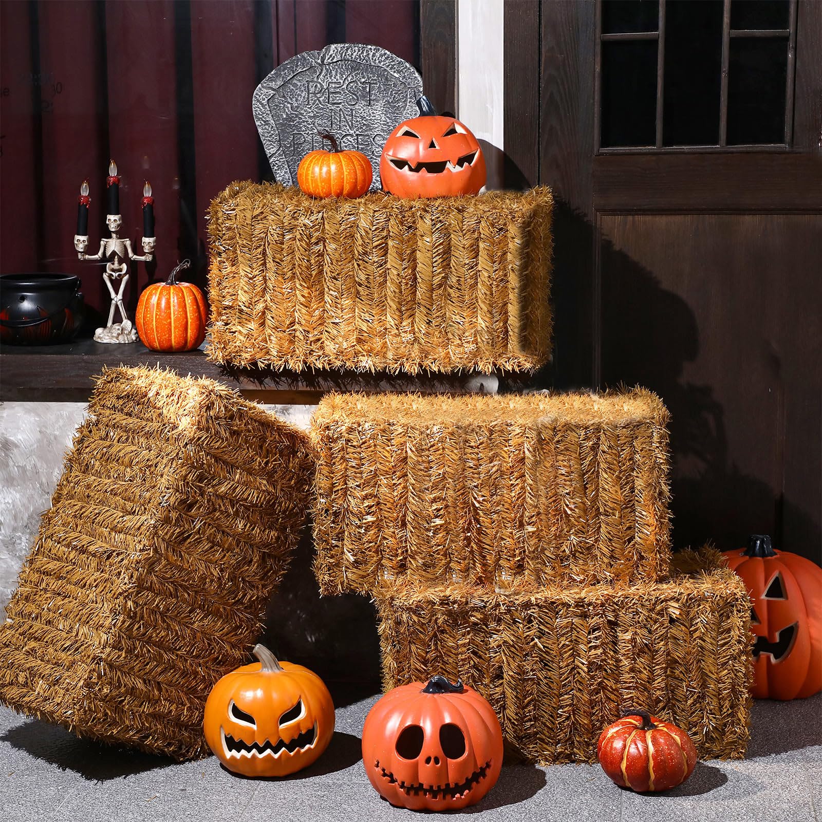 Rustic Decoration Suzile Halloween Decorative Straw Bale - 24x12x12