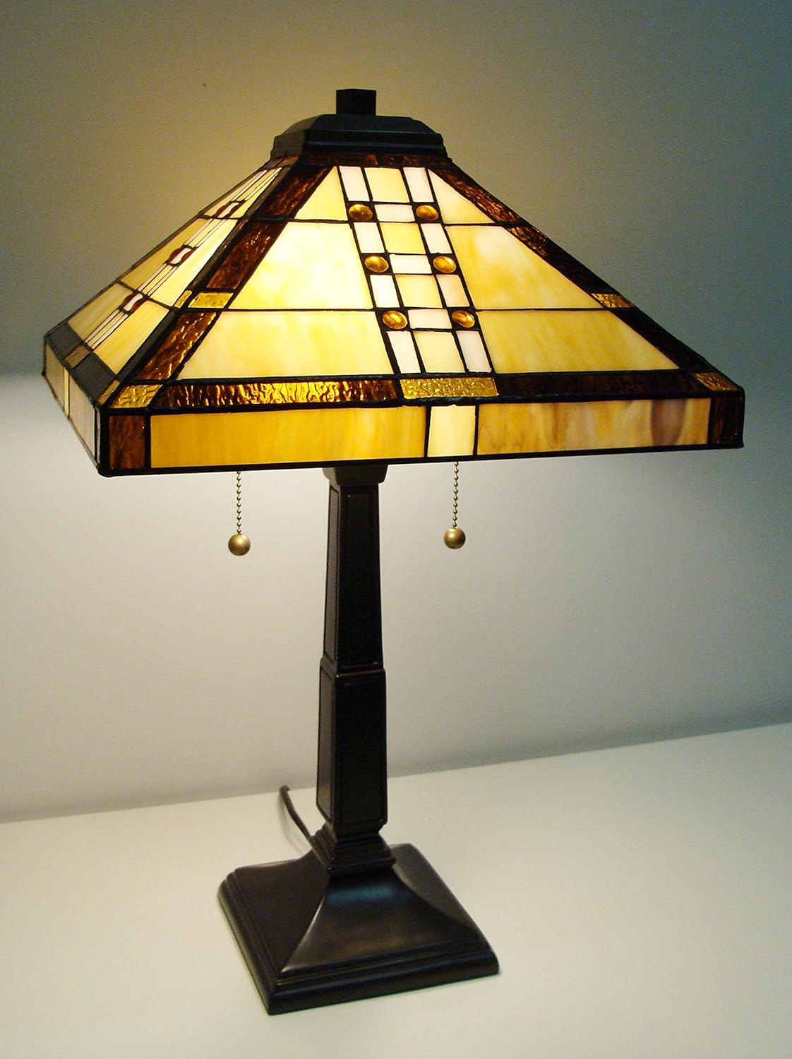 Mission Style Tiffany Table Lamp M1475