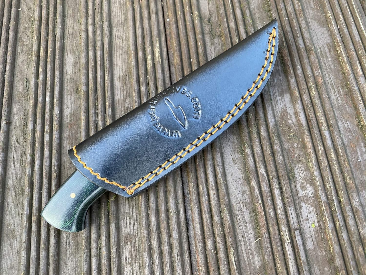 Perkin 7 Inches Damascus Steel Knife Hunting Knife With Sheath FD100