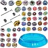 Rapidity L Set Plus Arena 60 cm Blue 4X Launcher Starter 6X Spinning Top for Beyblade Metal Fusion Arena Gyro