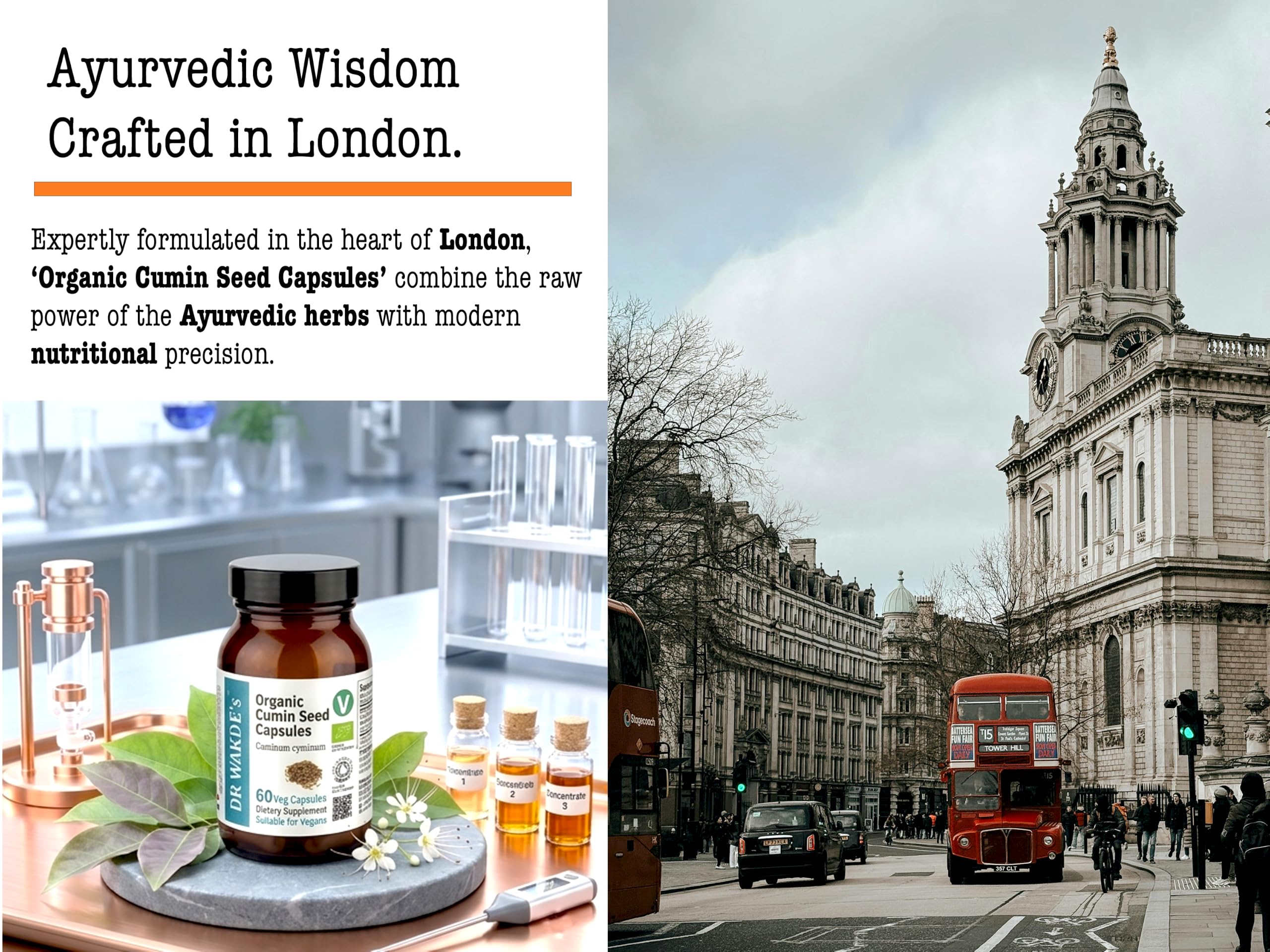 DR WAKDE'S Kreuzkümmel-Kapseln (Cumin) I 100% Kräuter I 60 Vegetarische Kapseln I Ayurvedische Nahrungsergänzung