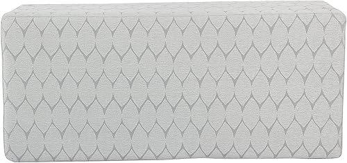 Miniatura 7 de HomePop - Banco de almacenamiento decorativo grande con textura, color gris y marrón, 36 x 16 x 18pulgadas