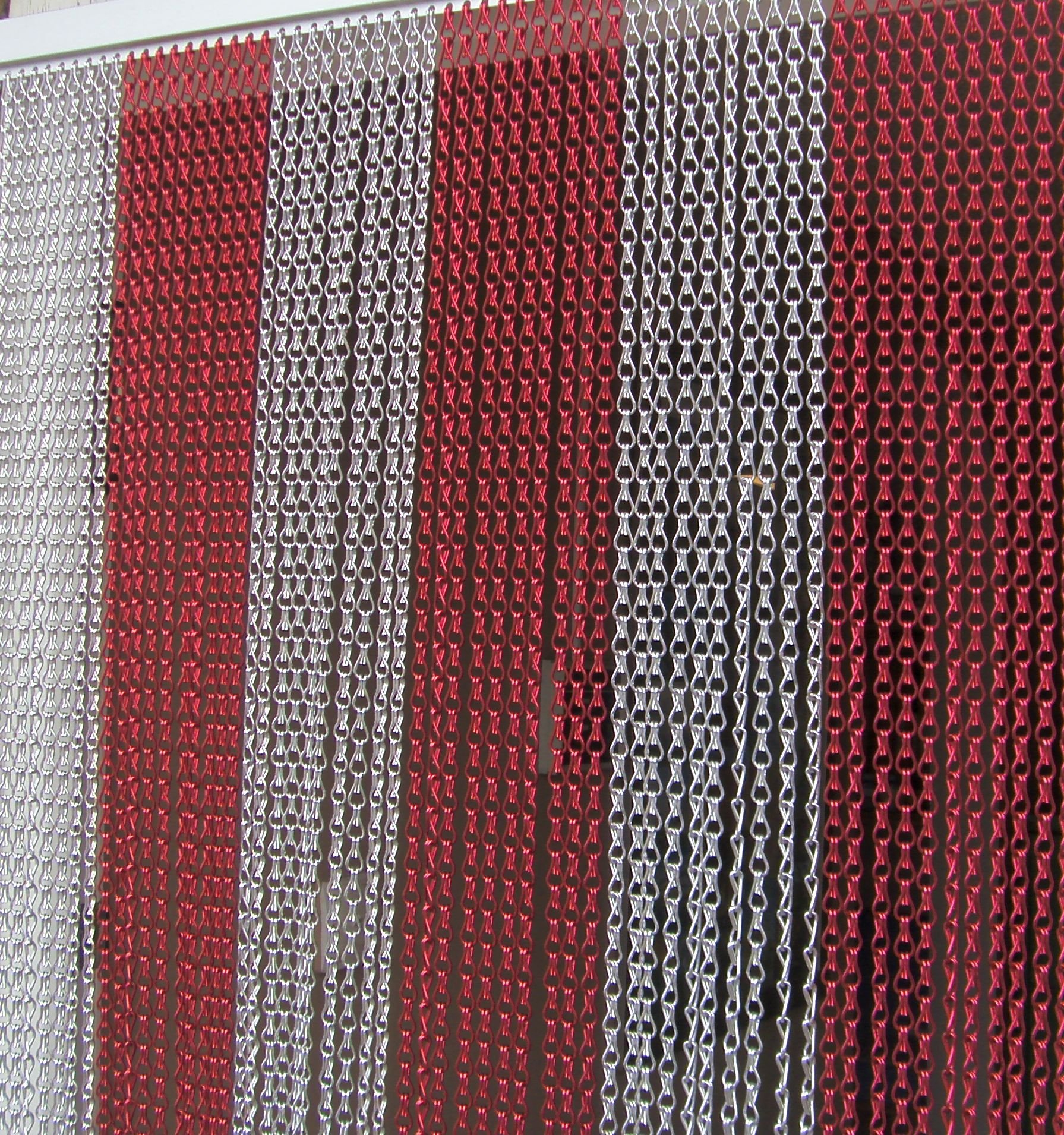 Rideau de chaîne en aluminium et brise-vue 80 cm de large