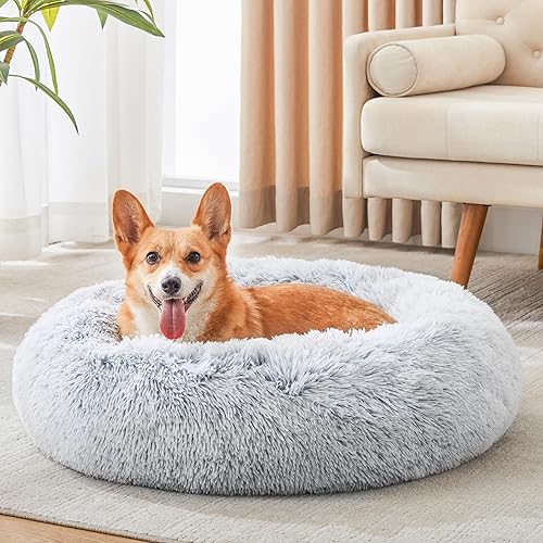 Miniatura 2 de WESTERN HOME WH Cama calmante para perros y gatos, cama redonda suave y antiansiedad, para perros y gatos pequeños y medianos (20 pulgadas, 24