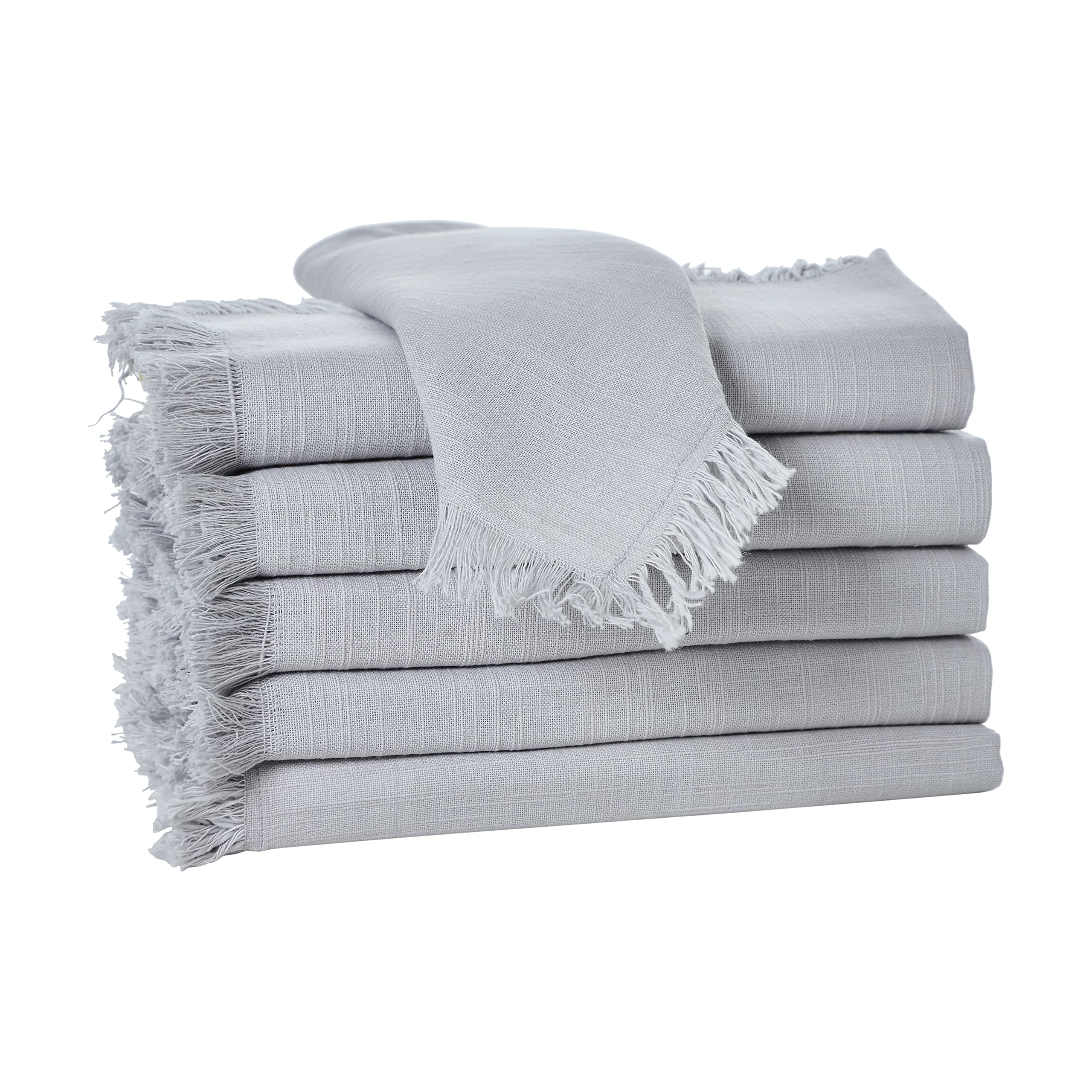 Penguin Home® Set of 6 Cotton Napkin, Grey, 40 x 40 cm (Set of 6)