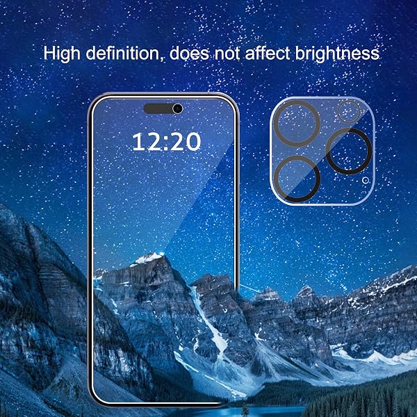 Ailun Ailun 3Pack Privacy Screen Protector for iPhone 16 Pro Max [6.9 inch]+3Pack Camera Lens Protector,Dynamic Island Compatible,Anti Spy Tempered Glass[9H Hardness]-HD in use