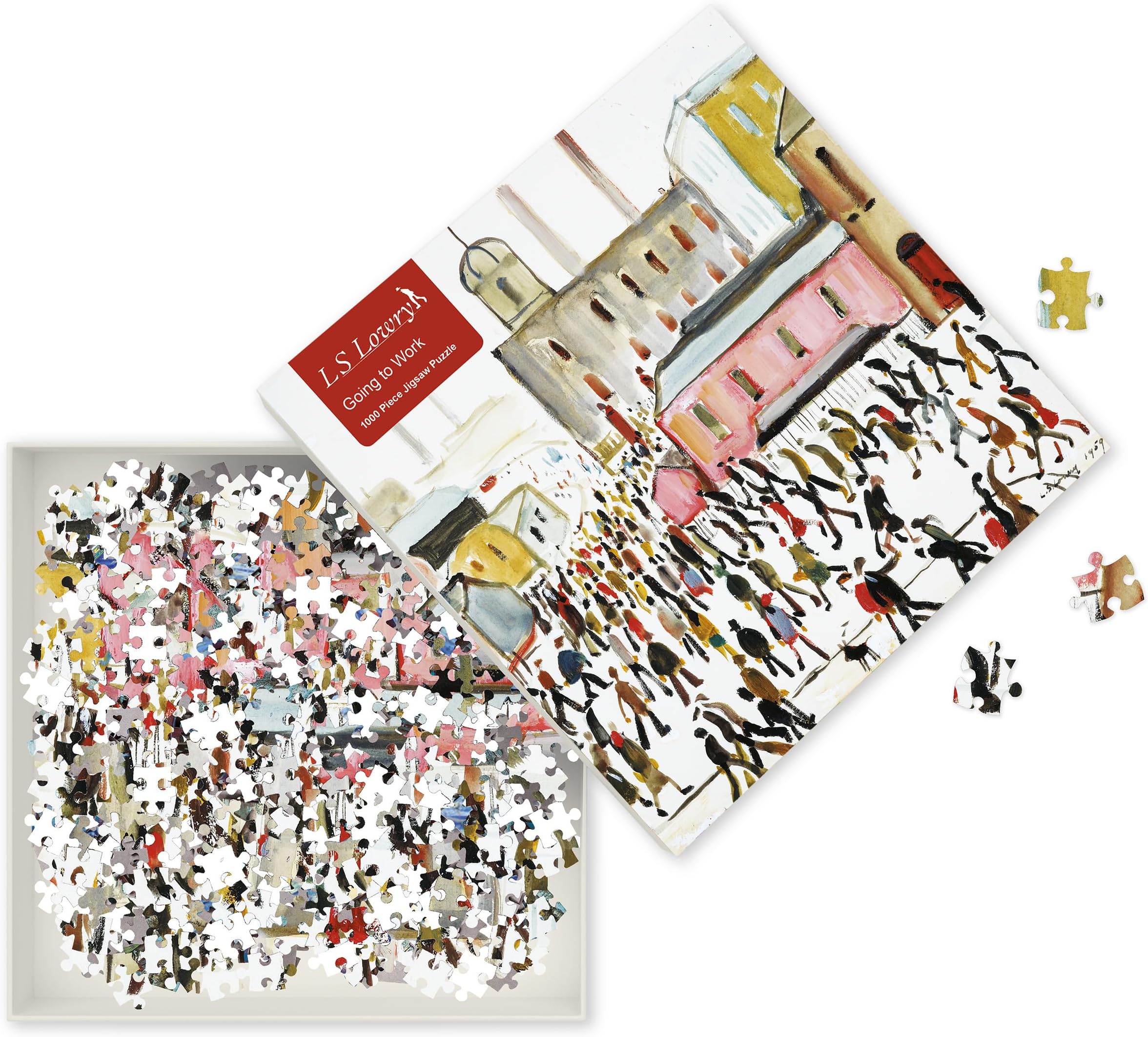 L.S. Lowry: Going to Work Jigsaw (1000-piece jigsaws): 1000-piece Jigsaw Puzzles, Silver