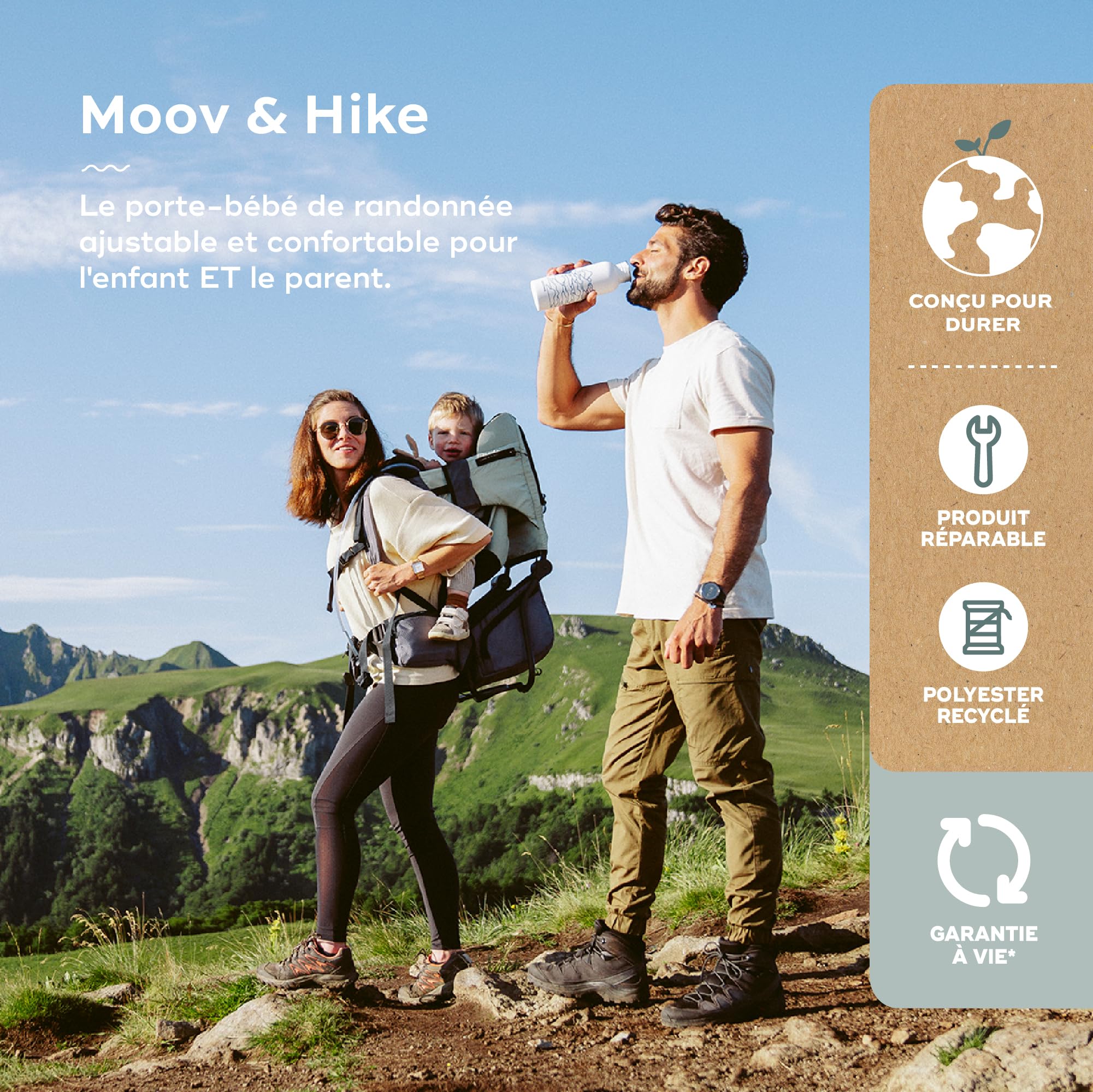 Babymoov Moov & Hike Marsupio da trekking verde