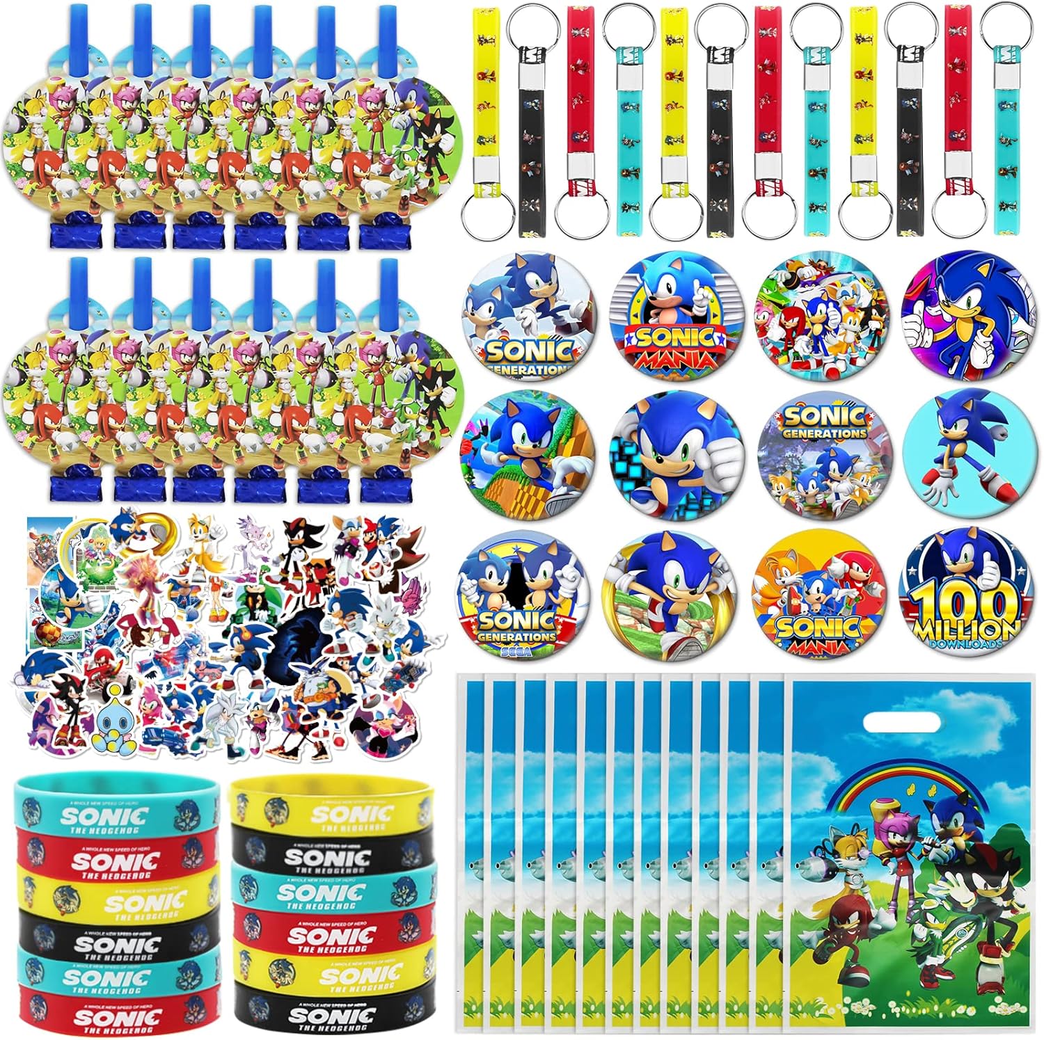Sonic Party Favors, Sonic Party Supplies Birthday Serve 12