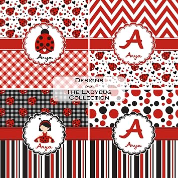 Personalized Ladybugs & Gingham Snack Container
